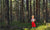 A kid in the forest