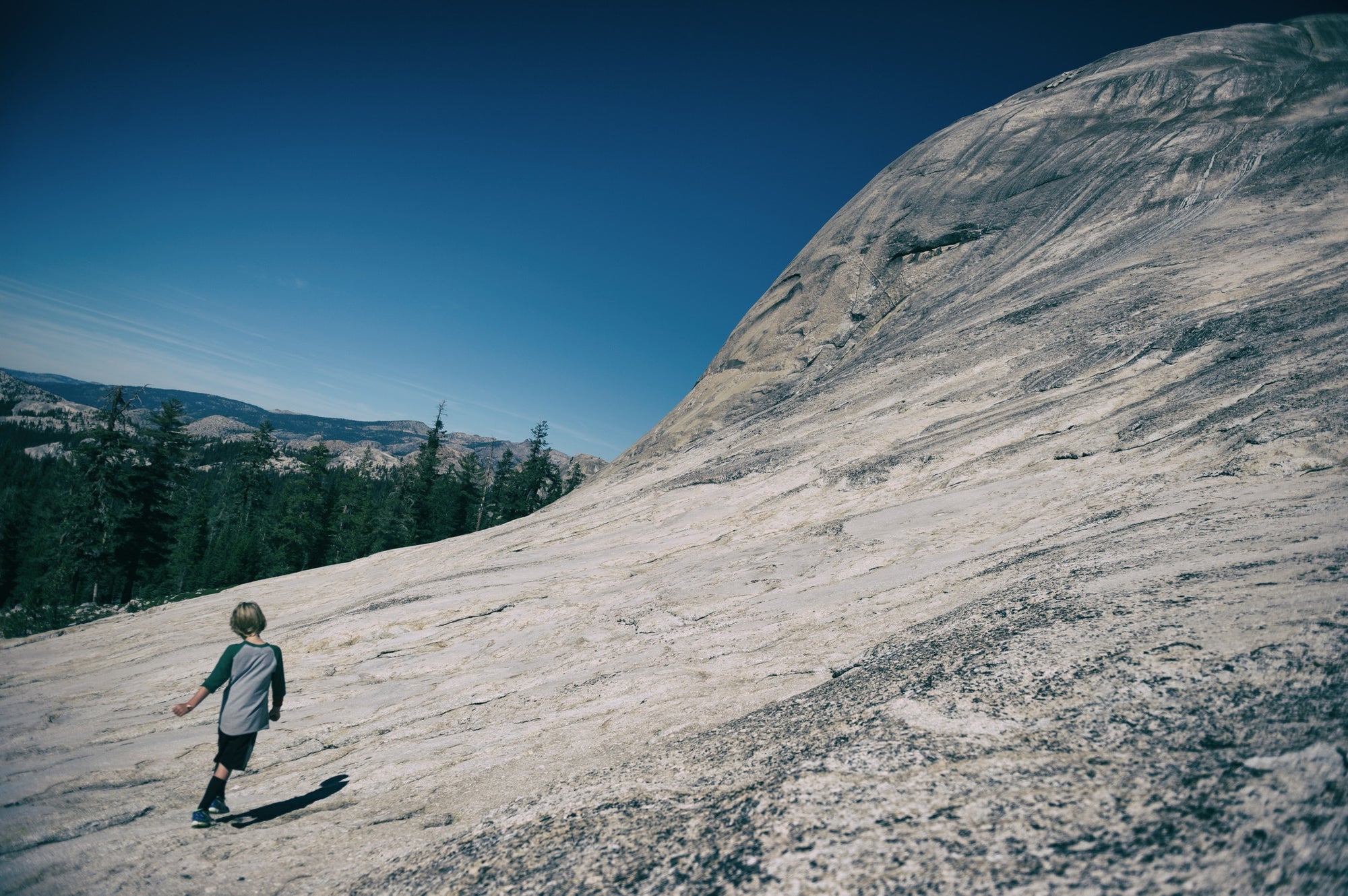 A child on a hill