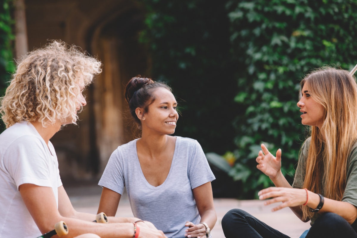 Girls talking, friends