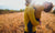 Mother holding kid boy on arms on wheat field in summer