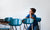 boy at desk looking up